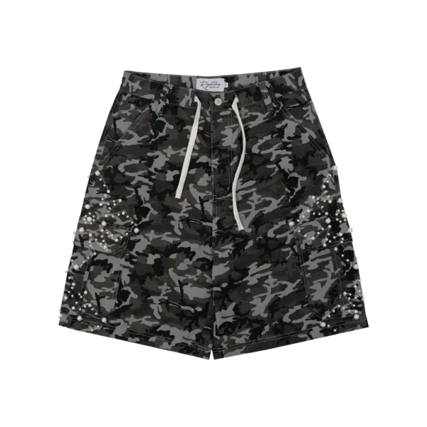 Werighyeouss Righteous Camo Pearl Cargo Shorts (Black)