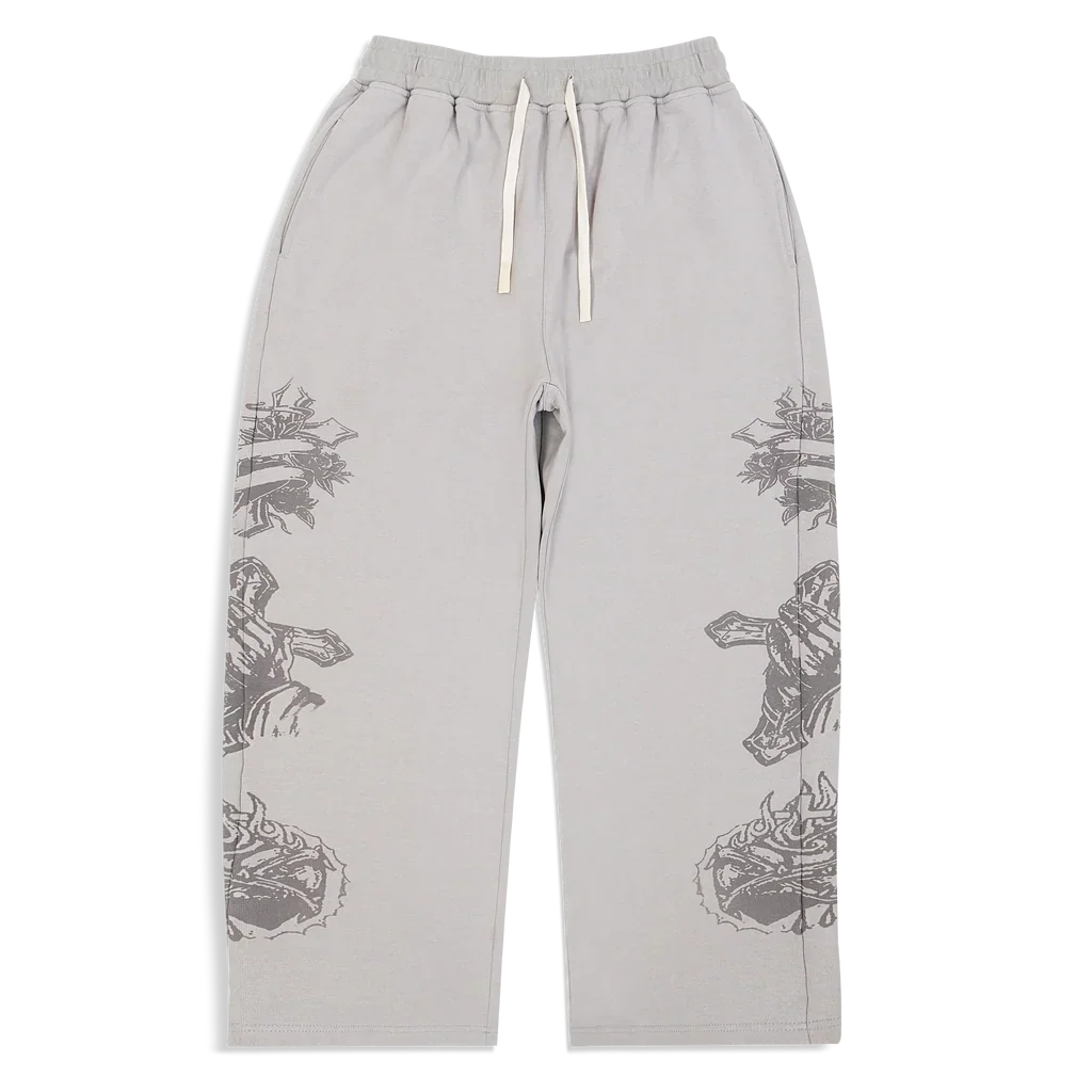Werighyeouss Tatted Believe Sweatpants (Grey) Werighyeouss Tatted Believe Sweatpants (Grey)
