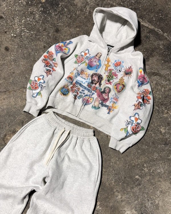 Werighyeouss Righteous Risen King Zip Up White