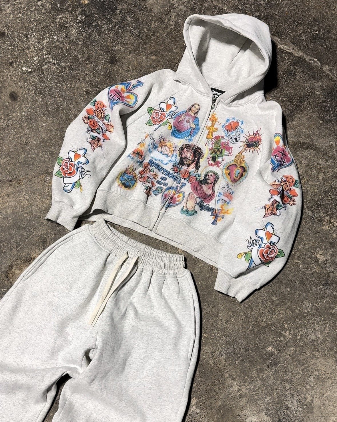 Werighyeouss Righteous Risen King Zip Up White Werighyeouss Righteous Risen King Zip Up White