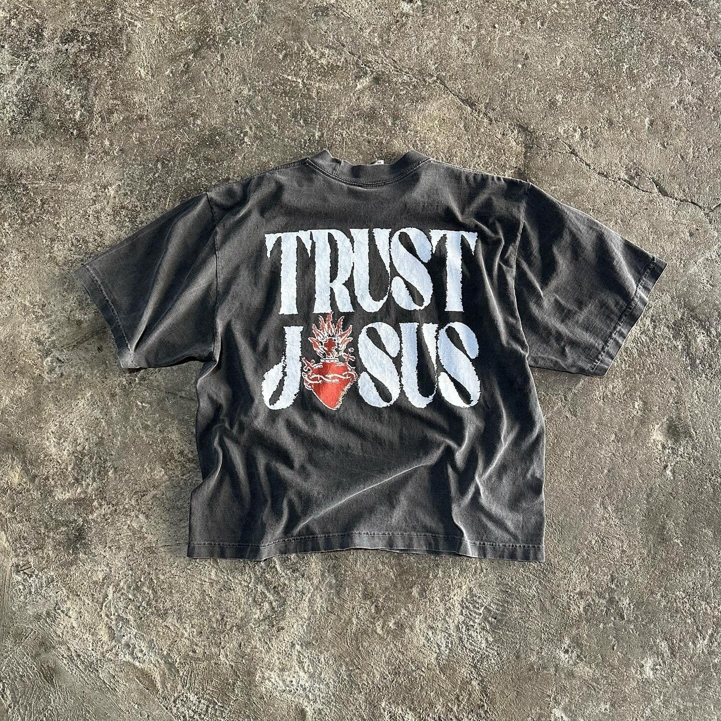 Werighyeouss Righteous Trust Jesus” Tees Black Werighyeouss Righteous Trust Jesus” Tees Black
